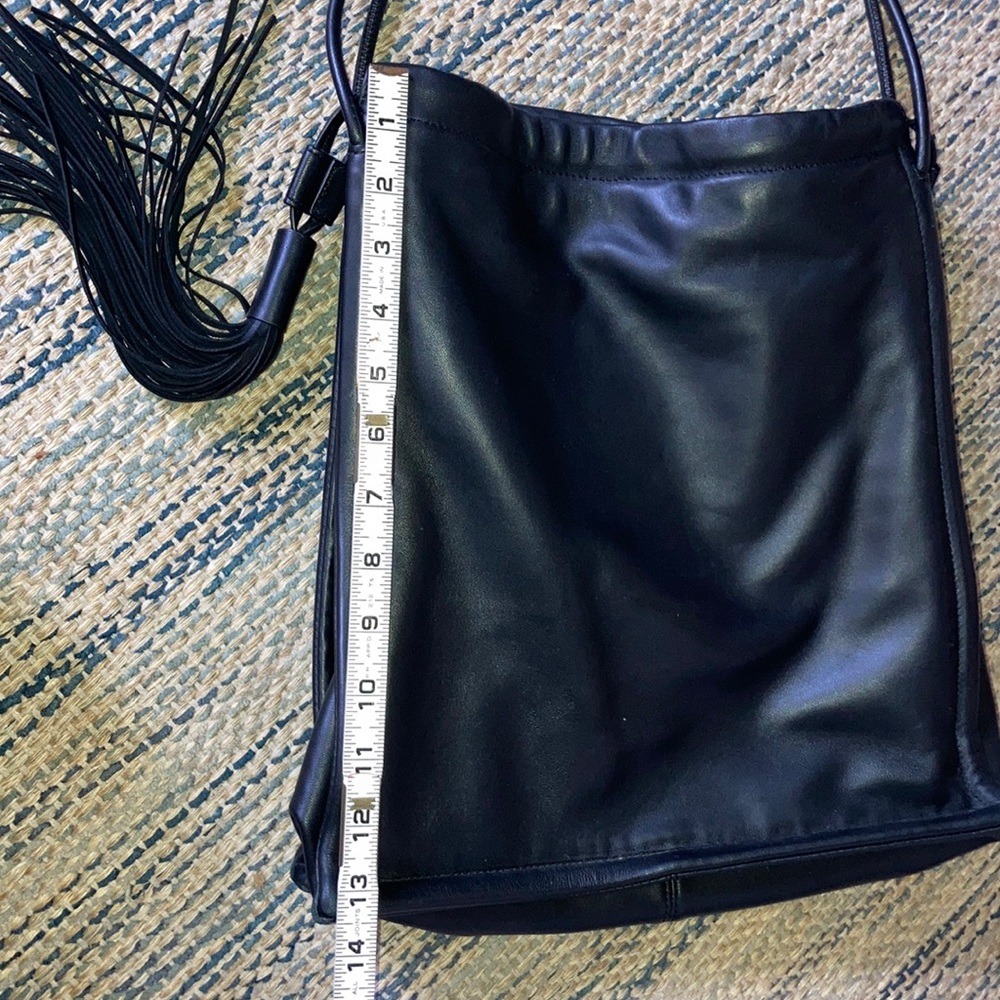 ✨SOLD✨ All Saints Black Leather purse with Tassels - Picture 5 of 16